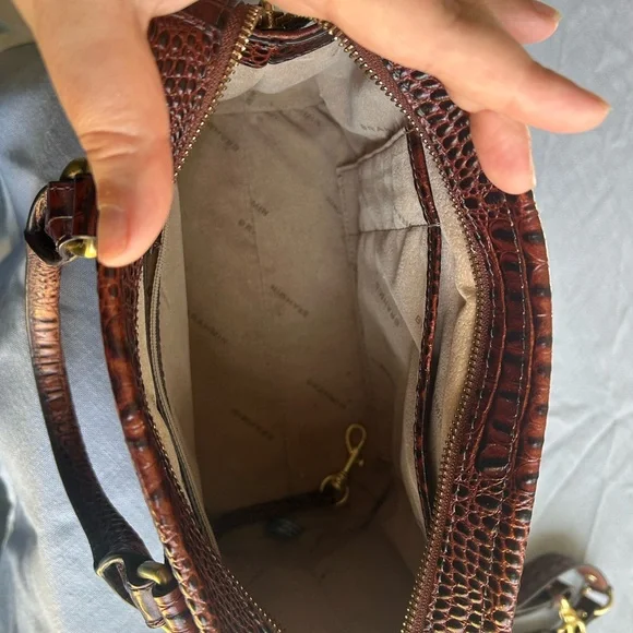 Brahmin Pecan Brown Leather Satchel - Picture 6 of 12